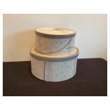 Hat boxes with hats