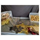 Christmas glassware and decor