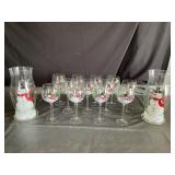 12 wine glasses and hurricanes