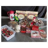 Christmas dishes and decor