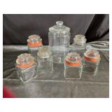 Glass canisters & drink dispenser