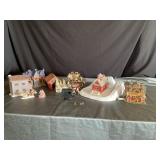 Assorted village scene ceramic houses