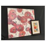 Floral Canvas and Floral Framed Artwork