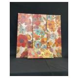 Floral Canvas Paintings & 3 Floral Rugs