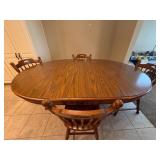 Dinning Room Table with 2 Leaves & 4 Chairs