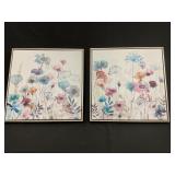 Set of 2 Framed Floral Artwork