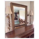 Beveled Mirror & Decorative Wall Lamps