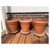 3 Large Plant Pots and Assorted Small Plant Pots