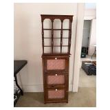 Vintage 3-tier Wooden Storage Bin and Wall Display