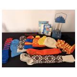 Vintage Knit Winter Accessories, And Lantern