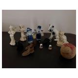 Wooden Carved Shoes, Angel Statues, Dog etc.