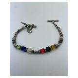 Bracelet with Believe and Cross Charms