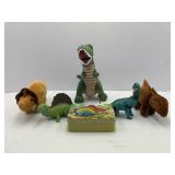 Dinosaur Plush, Plastic and Puzzle