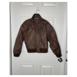 Adventure Bound Brown Leather Bomber Jacket