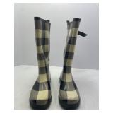 Rain Boots Women's Size L(9-10) Black And White