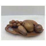 Wooden Fruit with Tray
