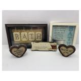 Laundry Bathroom Wall Decor and Heart Shaped Love