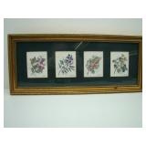 S. Hamilton Berry Prints Matted and Framed