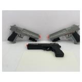 Toy Guns Pistols Gray Ones Make Firing Sounds
