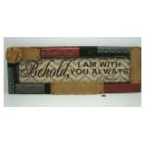 Two Wooden Decorative Scripture Wall Hangings
