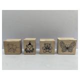 Rubber Stamps: Teddy Bear Balloons Butterfly