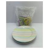 Four Easter Plates with Easter Cookie Cutters