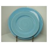 Lands' End Dinner Plate and Salad Plate Light Blue