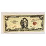 1953 B Series $2 United States Note Red Seal Note