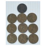 10 Wheat Pennies 1956 D