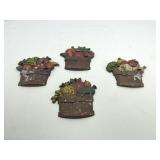 4 Vintage Sexton Cast Metal Wall Hangings