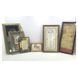 Framed Pictures and a Mirror