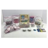 Miscellaneous Lot of Craft Supplies: Beads, Foam