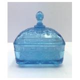 Blue Beehive and Honeybees Footed Candy Dish with