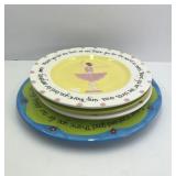 Prayer Plates: 3 Dinner Plates and a Platter
