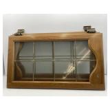 3 Oak Glass Front Cabinet Doors