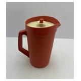 Tupperware Orange 2 Quart Pitcher with Lid