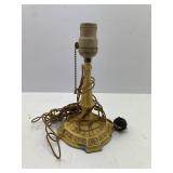 Vintage Boudoir Lamp Yellow Gold Decorative
