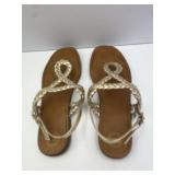 Wonder Nation Gold Braided Sandals Women