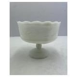 EO Brody M6000 White Milk Glass Compote Candy