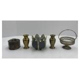 Brass Knick Knacks and a Candle Holder