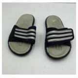 Adidas Slides Size 3 Slip Ons Black & Silver
