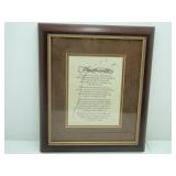 Footprints Poem 14" x 12" Framed