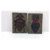 Pair of Tribal Mask Wall Decorations