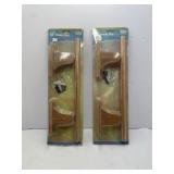 Two Wooden Towel Rods 18 Inches Honey Oak