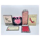 Metal and Wooden Signs Animal Print and Lady