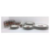 Apple Dinnerware 4 Dinner Plates