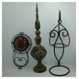 Decorative Items Wall Clock, a Spire, Rot Iron