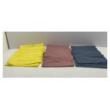 Cloth Napkins: Blue Pink and Yellow
