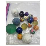Miscellaneous Lot of Balls: Football, Golf Balls a