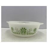 Glasbake Green Daisy 1.5 Quart Casserole Dish
